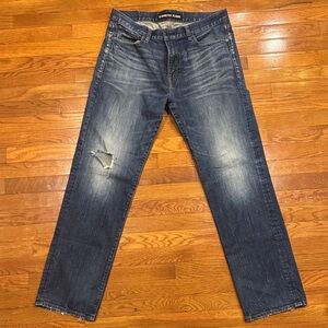 Express Men's Distressed Slim Straight Jeans